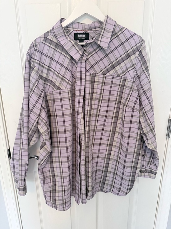 St. John's Bay Tops - Alaskan Hardgear by Duluth trading Company  Light Lavender and Gray Plaid Shirt